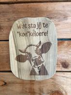 Houten Plank met Koe, Schaal, Nieuw, Ophalen of Verzenden, Overige vormen