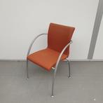 10x Wiesner Hager design vergaderstoelen met oranje stof, Ophalen of Verzenden, Overige kleuren, Stof, Vijf, Zes of meer stoelen