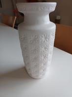 Vintage Witte vaas West Germany, Gebruikt, Wit, Aardewerk of Porselein, Ophalen of Verzenden