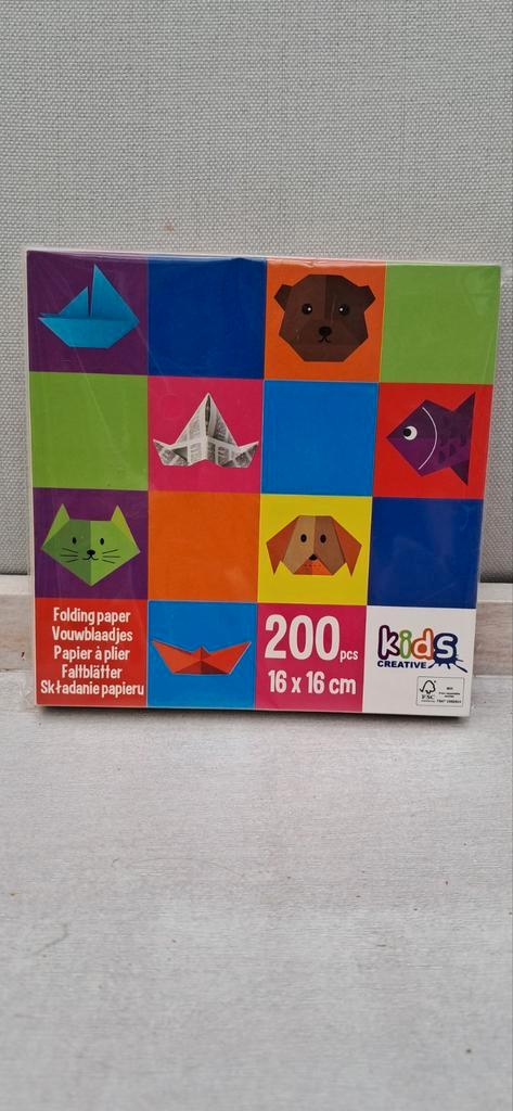 Kids Creative Origami Papier - 200 stuks, Hobby en Vrije tijd, Knutselen, Nieuw, Materiaal, Ophalen of Verzenden