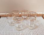 Brocante borrelglaasje met "goud"randje, Ophalen of Verzenden, Gebruikt, Overige typen