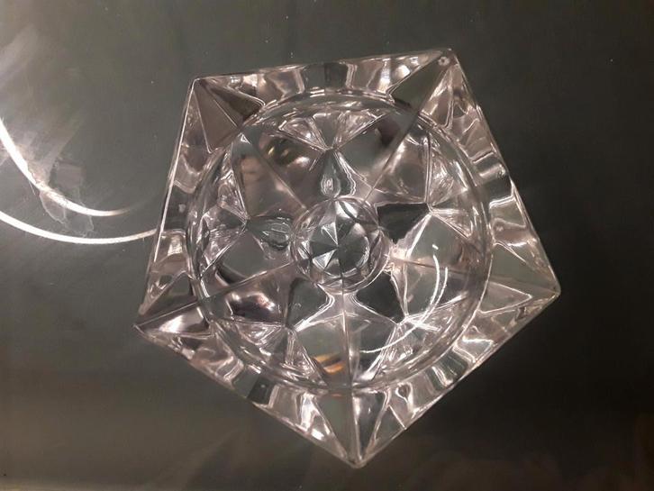 Bijzondere kristallen Reims geomtrische kandelaar + kado, Antiek en Kunst, Curiosa en Brocante, Ophalen of Verzenden