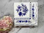 Homefashion knutsel servet Delfts blauw rand bloemen 229, Ophalen of Verzenden, Nieuw, Materiaal