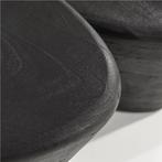 Salontafel Mila Set van 2 stuks Organisch, kleur Zwart, Ophalen of Verzenden, Nieuw, Rond, Minder dan 50 cm