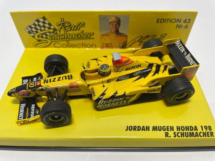 Jordan Mugen Honda 197 R. Schumacher 1998, Verzamelen, Automerken, Motoren en Formule 1, Zo goed als nieuw, Formule 1, Ophalen of Verzenden