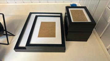 Ikea fotolijsten zwart 7 stuks beschikbaar voor biedingen