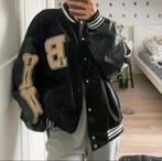 Varsity Baseball Bomber Jacket, Ophalen of Verzenden, Nieuw, Maat 48/50 (M), Zwart