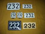 oud emaille huisnummer 232 ook 233 234 235 236 237 238 239, Antiek en Kunst, Antiek | Emaille, Ophalen of Verzenden
