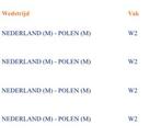 Nederland - Polen 4 stoelen naast elkaar vak W2, Drie personen of meer