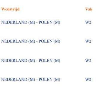 Nederland - Polen 4 stoelen naast elkaar vak W2 beschikbaar voor biedingen