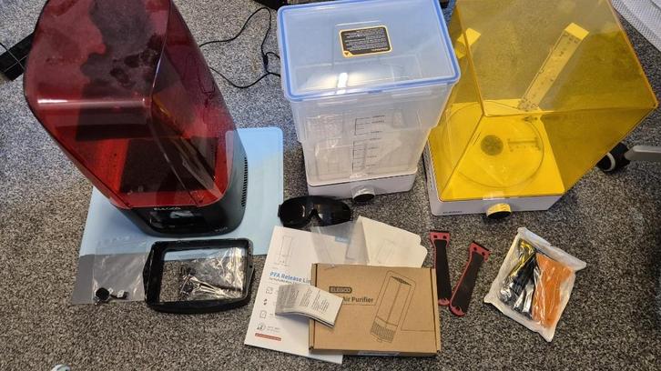 Elegoo Mars 3 Pro 3D printer & Mercury XS washing station, Computers en Software, 3D Printers, Gebruikt, Ophalen