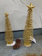 KERSTBOOM SPIRAAL GOUD SET 26 EN 32 CM NIEUW, Diversen, -, -, Nieuw, Ophalen of Verzenden