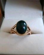 14 karaat gouden ring, Verzenden, 19 tot 20, Dame of Heer, Groen