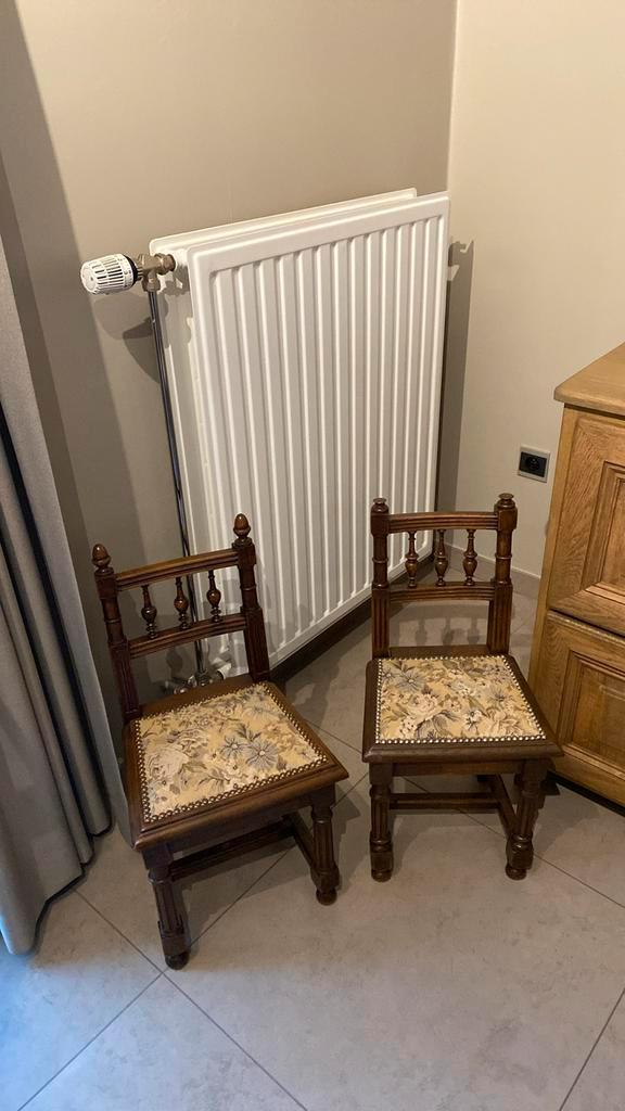 Antieke stoelen en tuinset, Huis en Inrichting, Stoelen, Gebruikt, Vijf, Zes of meer stoelen, Hout, Bruin, Ophalen