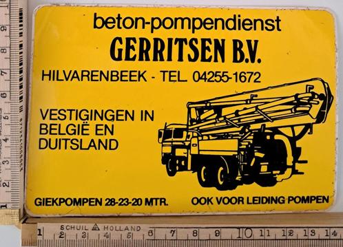 Vintage sticker Vrachtauto  Gerritsen Hilvarenbeek, Verzamelen, Stickers, Zo goed als nieuw, Overige typen, Ophalen of Verzenden