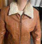Vintage leren jack, Kleding | Dames, Jassen | Zomer, Verzenden, Gedragen, Bruin
