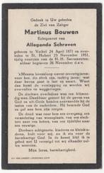 Martinus Bouwen 1871 Volkel + 1951 St. Hubert, 80 jaar, Verzenden