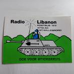 Oude sticker.  Radio Libanon. st.Willebrord.   UNIFIL., Ophalen of Verzenden, Zo goed als nieuw, Overige typen