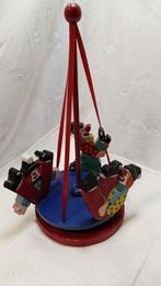 Vintage houten draaimolen 3 clowns, Antiek en Kunst, Ophalen of Verzenden