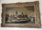 Prachtig winterlandschap Amsterdam Prins Hendrikkade, Antiek en Kunst, Ophalen