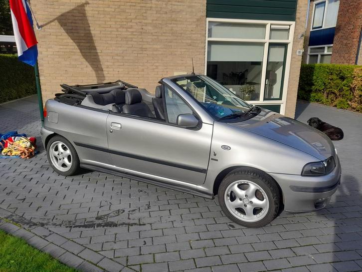 Fiat Punto 1.2 ELX Cabrio 16V 1997 Grijs, Auto's, Fiat, Particulier, Punto, Centrale vergrendeling, Lederen bekleding, Mistlampen