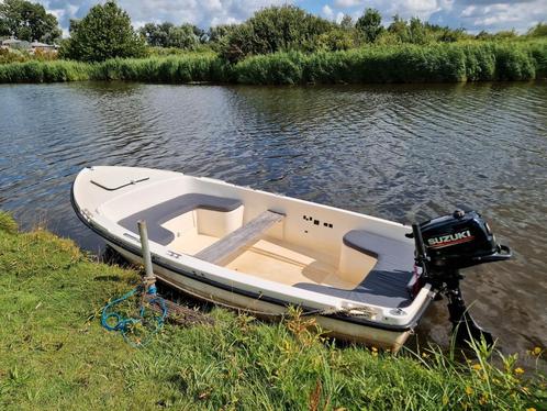 Mooie sloep + buitenboordmotor + accessoires, Watersport en Boten, Sloepen, Gebruikt, Tot 10 pk, 3 tot 6 meter, Buitenboordmotor