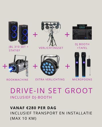 Drive-in / DJ set verhuur beschikbaar voor biedingen