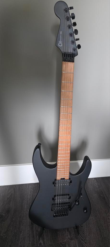 Charvel Limited Edition Pro-Mod DK24R HH FR Satin Black, Muziek en Instrumenten, Snaarinstrumenten | Gitaren | Elektrisch, Zo goed als nieuw