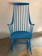 Midcentury vintage Grandessa schommelstoel Lena Larsson, Huis en Inrichting, Stoelen, Gebruikt, Blauw, Onbekend, Onbekend