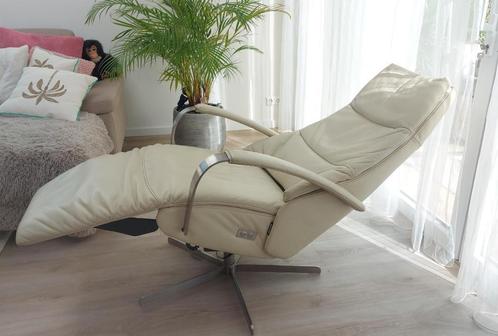 Prominent Relax Fauteuil Humberto draaibaar leer elektrisch, Huis en Inrichting, Fauteuils, Gebruikt, Leer, 50 tot 75 cm, Minder dan 75 cm