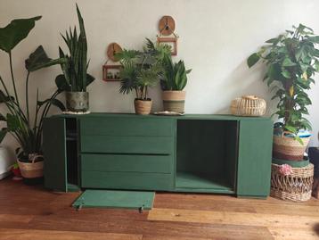 Groen eikenhout dressoir 