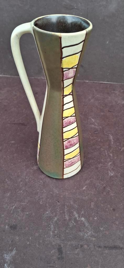 Vintage Vaas met Handvat - Aardewerk, Huis en Inrichting, Woonaccessoires | Vazen, Gebruikt, Overige kleuren, Minder dan 50 cm