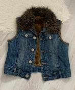 Spijkergilet met bontkraagje en gevoerd met bontje maat L, Maat 38/40 (M), Blauw, Ophalen of Verzenden, Zo goed als nieuw