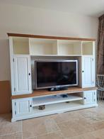 tv kast, wit, hoog, 2 delig,, Huis en Inrichting, Kasten | Televisiemeubels, Ophalen, Gebruikt, Landelijk, 200 cm of meer