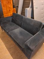 Bank | Blauw | 2-zits | Fluweel, Ophalen, Tweepersoons, 75 tot 100 cm, Zo goed als nieuw