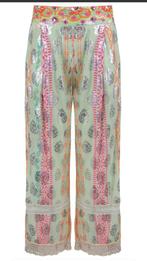 Ibiza zomer broek L India katoen flosjes en kraaltjes boho, Kleding | Dames, Siya, Overige kleuren, Maat 42/44 (L), Nieuw
