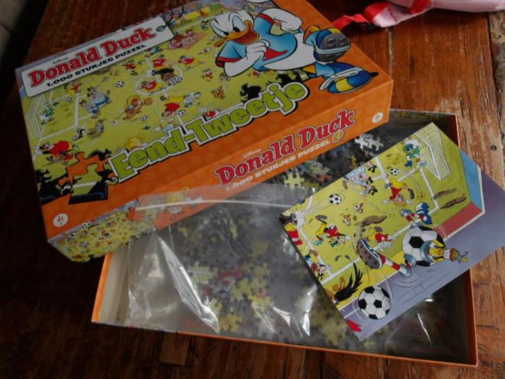 3 puzzels  Jan van Haasteren , Donald Duck., Hobby en Vrije tijd, Denksport en Puzzels, Gebruikt, Legpuzzel, 500 t/m 1500 stukjes