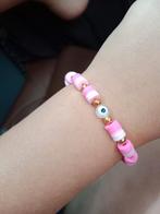 Roze Armbandje met roze Oog - Kinderarmband, Ophalen of Verzenden, Nieuw, Roze, Armband