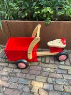 Loopauto bakfiets rood, Kinderen en Baby's, Speelgoed | Buiten | Voertuigen en Loopfietsen, Ophalen of Verzenden, Gebruikt