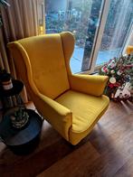 Fauteuil oorstoel ikea Strandmon geel, Ophalen, Gebruikt, 75 tot 100 cm, 50 tot 75 cm
