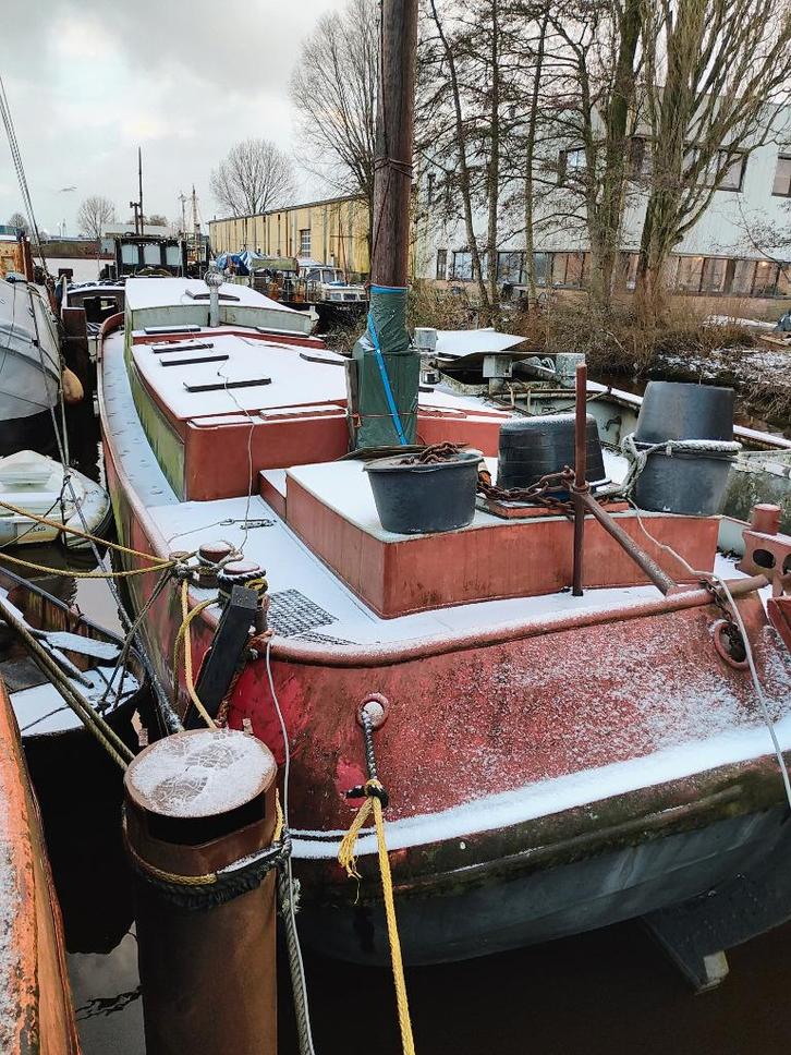 Tjalk Volharding te koop, PRIJS VERLAAGD, Watersport en Boten, Motorboten en Motorjachten, Gebruikt, Staal, 12 meter of meer, Diesel