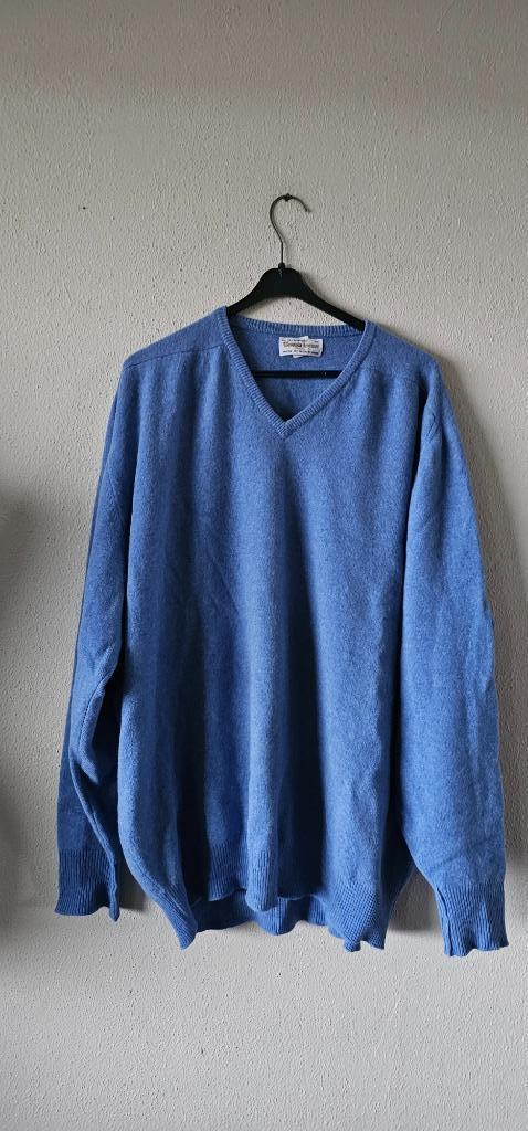 blauw wollen trui van William lockie maat 5xl (18225), Kleding | Heren, Truien en Vesten, Overige maten, Blauw, Verzenden