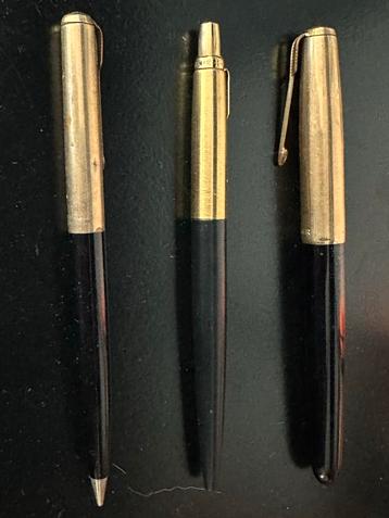Set van 3 vintage Parker pennen – Goud verguld beschikbaar voor biedingen