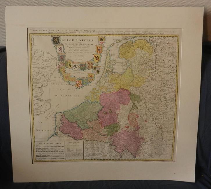 Belgii Universi Inferioris Germaniae 1747 Benelux JB Homan, Antiek en Kunst, Kunst | Etsen en Gravures, Ophalen of Verzenden
