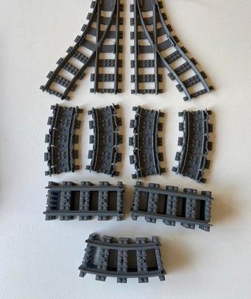 Partij lego RC spoor rails treinrails wissels treinbaan beschikbaar voor biedingen