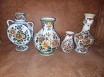 Delfts Polychroom Vazen Set - 4 Stuks, Antiek en Kunst, Ophalen of Verzenden