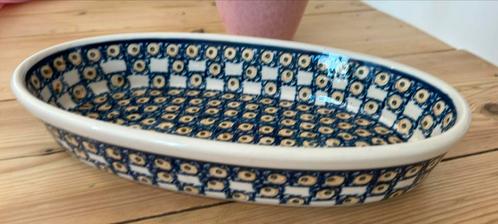 *Bunzlau Castle ovenschaal ovaal – blauw/wit patroon 31 cm, Antiek en Kunst, Antiek | Servies los, Ophalen of Verzenden