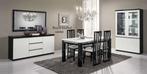 Woonkamer Forever Chrome 1 hoogglans zwart wit -AANBIEDING-, Huis en Inrichting, Complete inboedels, Ophalen of Verzenden