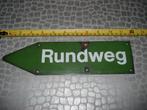 emaille naambord  Rundweg   oudje, Ophalen of Verzenden, Gebruikt, Gebruiksvoorwerp