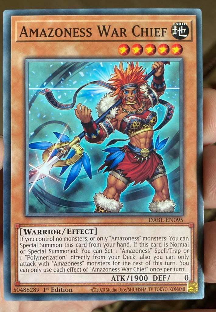 Yu-Gi-Oh! Amazoness War Chief DABL 1st Edition !, Hobby en Vrije tijd, Verzamelkaartspellen | Yu-gi-Oh!, Zo goed als nieuw, Losse kaart